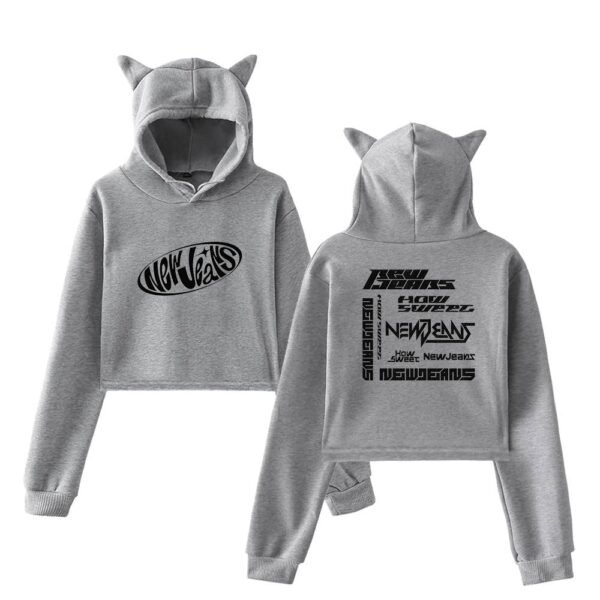 NewJeans Cropped Hoodie #4 - Image 4