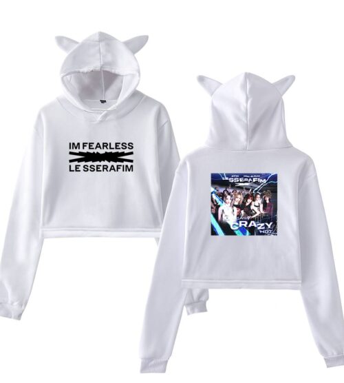 Le Sserafim Cropped Hoodie #4