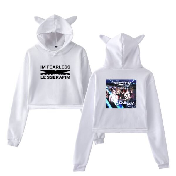Le Sserafim Cropped Hoodie #4 - Image 2