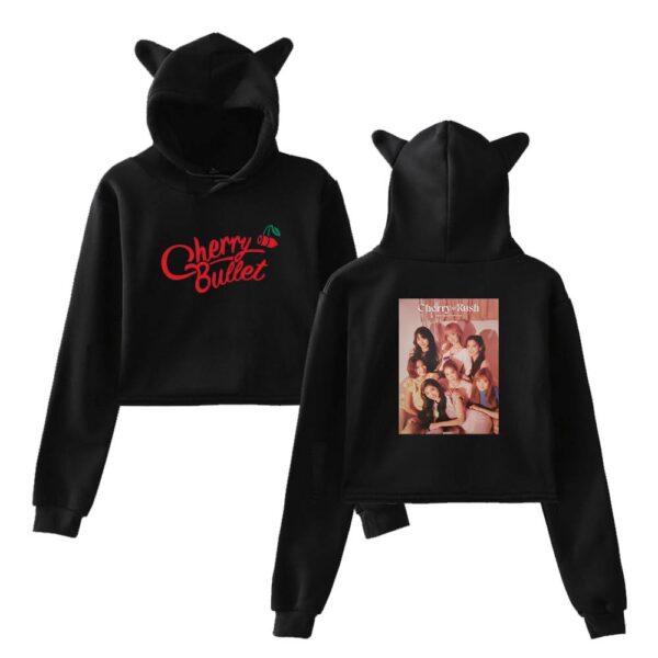 Cherry Bullet Cropped Hoodie #4 - Image 2