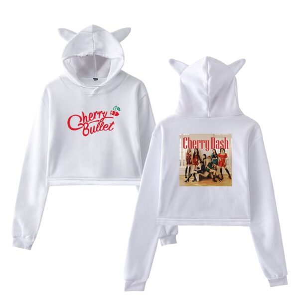 Cherry Bullet Cropped Hoodie #3 - Image 3