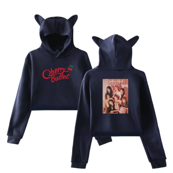 Cherry Bullet Cropped Hoodie #4 - Image 4