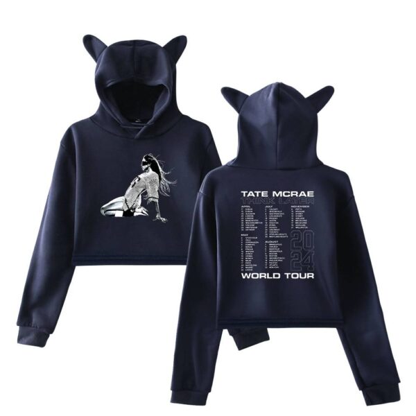 Tate McRae Think Later World Tour Cropped Hoodie #3 - Image 4