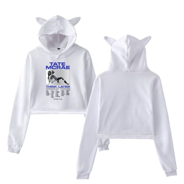 Tate McRae Think Later World Tour Cropped Hoodie #2 - Image 3