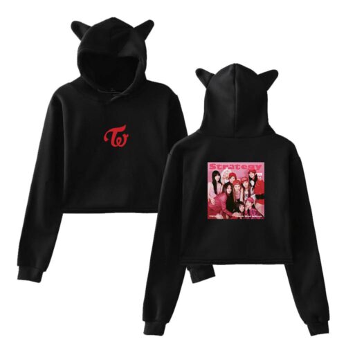 Twice Strategy Cropped Hoodie #4