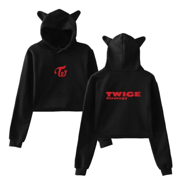 Twice Strategy Cropped Hoodie #3 - Image 2