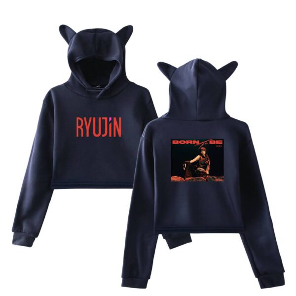 Ryujin Itzy Cropped Hoodie #3 - Image 4