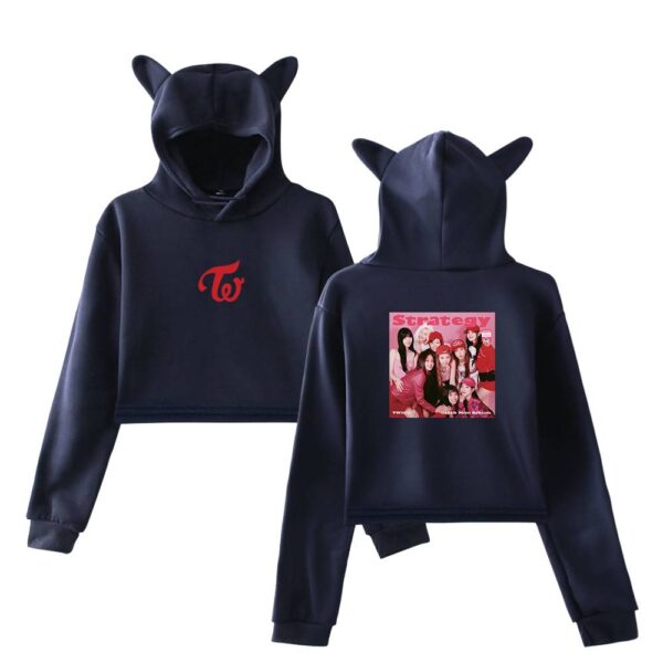 Twice Strategy Cropped Hoodie #4 - Image 3