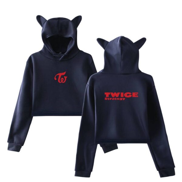 Twice Strategy Cropped Hoodie #3 - Image 4