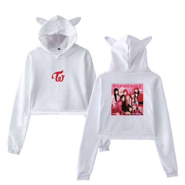 Twice Strategy Cropped Hoodie #4 - Image 2