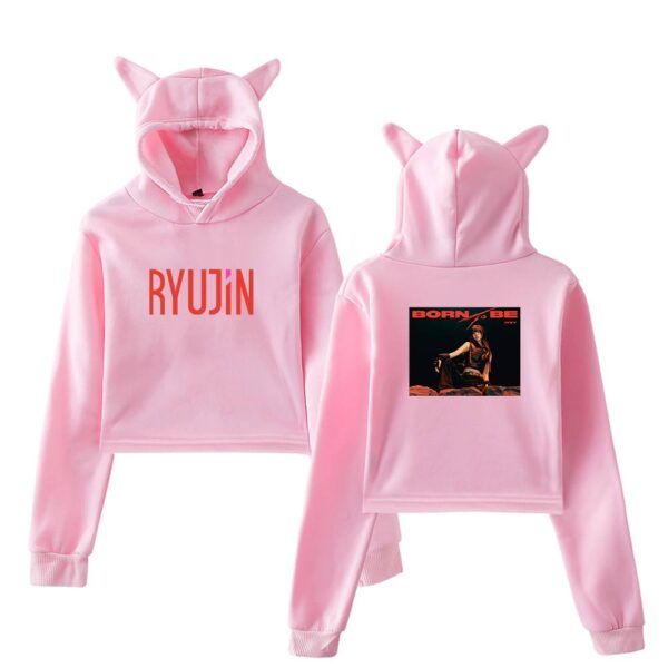 Ryujin Itzy Cropped Hoodie #3 - Image 5