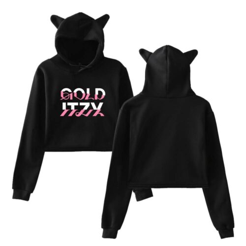 Itzy Gold Cropped Hoodie #1