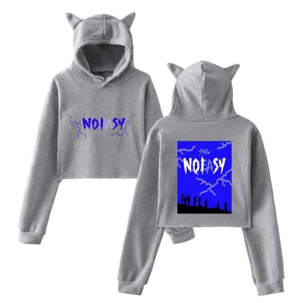 NOI SY K-pop merch hoodie with lightning and silhouette design.