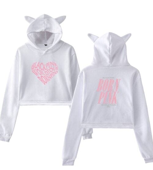 Blackpink Born Pink Cropped Hoodie #7