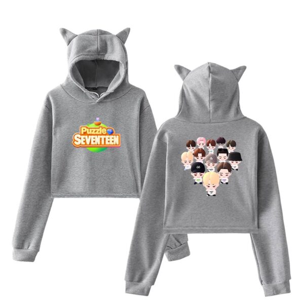 Seventeen Cropped Hoodie #2 - Image 4