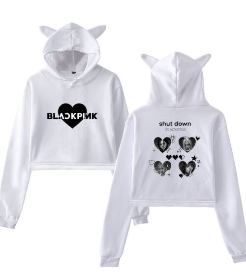 Blackpink Shut Down Cropped Hoodie #1