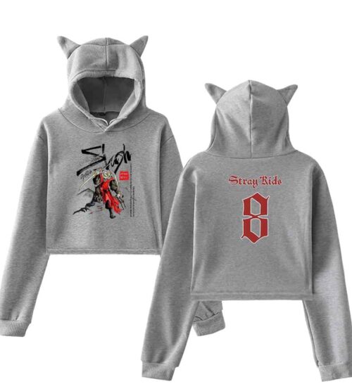 Stray Kids Dominate World Tour Cropped Hoodie #3