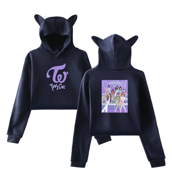 Twice This Is For Cropped Hoodie #3 - Image 4