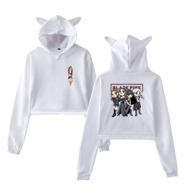 Blackpink Born Pink Cropped Hoodie #10 - Image 3
