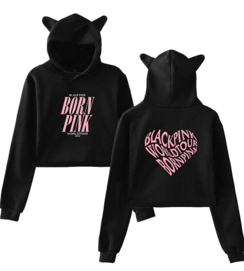 Blackpink Born Pink Cropped Hoodie #6