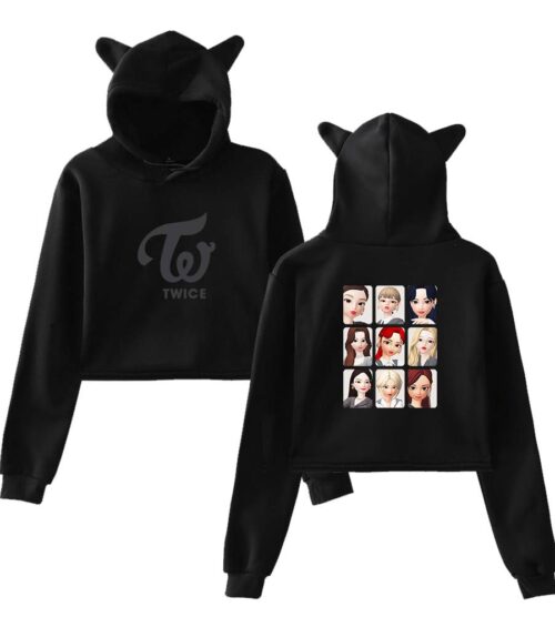 Twice Zepeto Cropped Hoodie #1