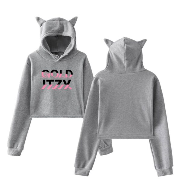 Itzy Gold Cropped Hoodie #1 + Gift - Image 4