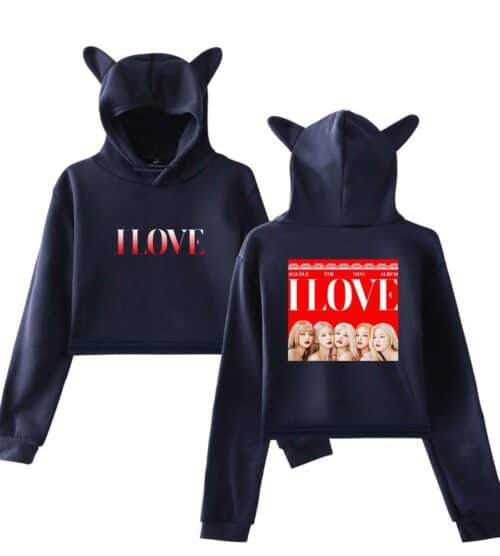 Gidle Cropped Hoodie #3