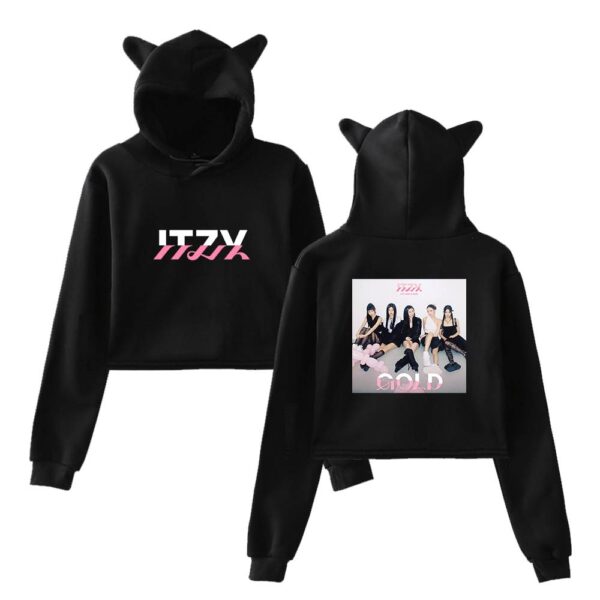 Itzy Gold Cropped Hoodie #3 - Image 2