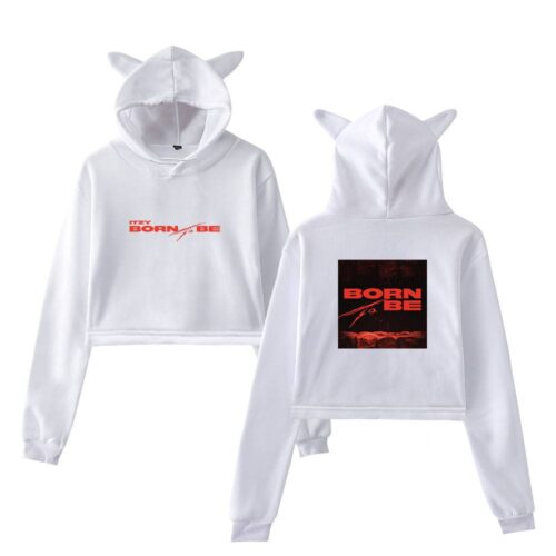 Itzy Born to Be Cropped Hoodie #3