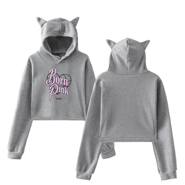 Blackpink Born Pink Cropped Hoodie #8 - Image 4