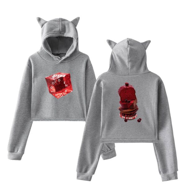 Ateez Cropped Hoodie #1 - Image 4