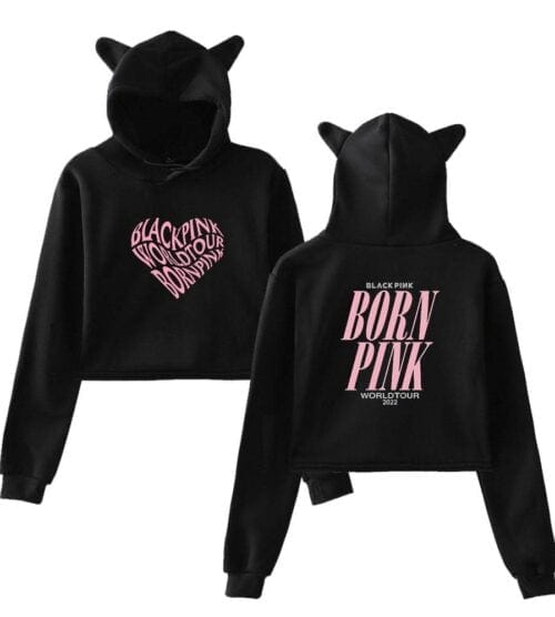 Blackpink Born Pink Cropped Hoodie #7