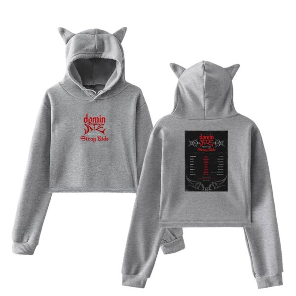 Stray Kids Dominate World Tour Cropped Hoodie #4 - Image 4
