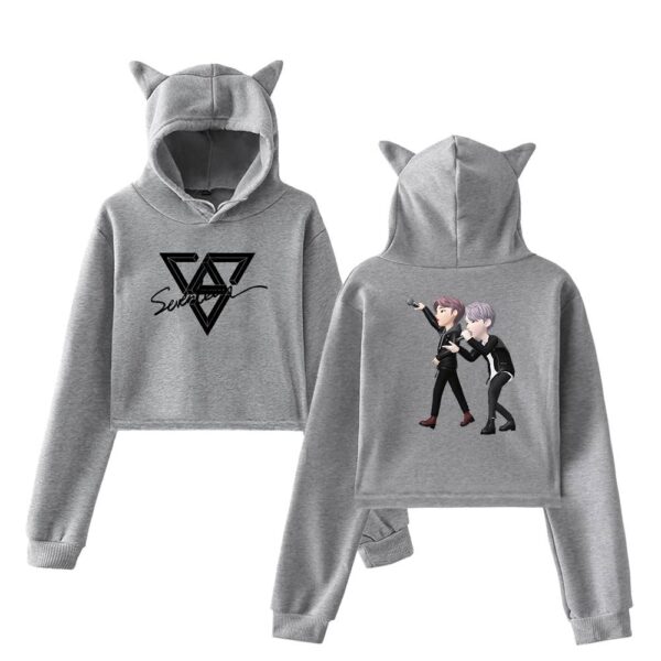 Seventeen Cropped Hoodie #4 - Image 4