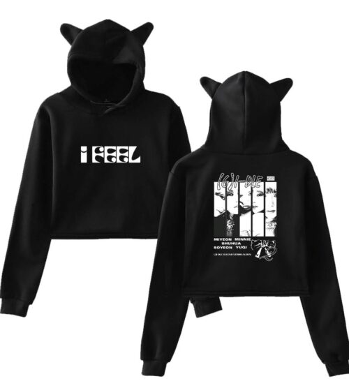 Gidle “I Feel” Cropped Hoodie #1