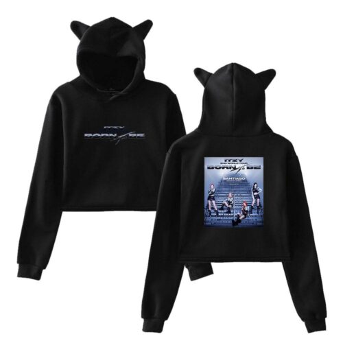 Itzy Born to Be Cropped Hoodie #1