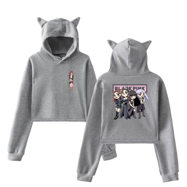 Blackpink Born Pink Cropped Hoodie #10 - Image 4