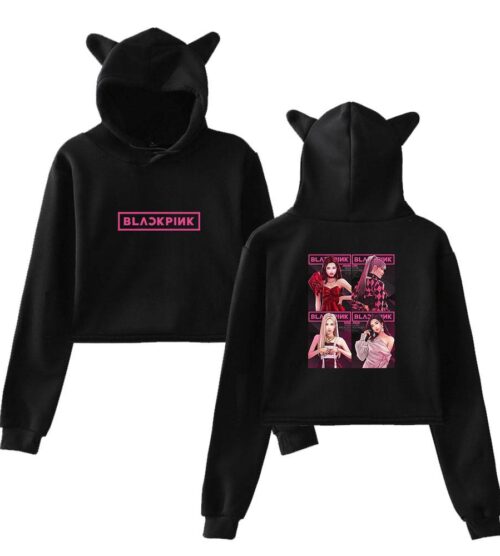 Blackpink Born Pink Cropped Hoodie #9