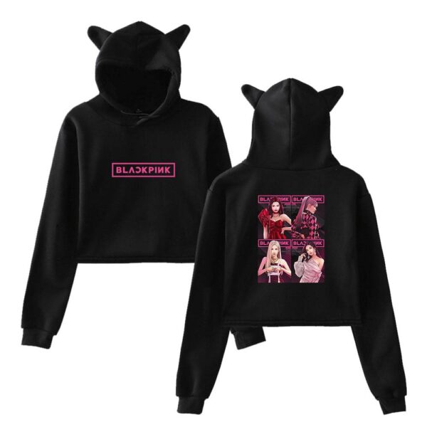 Blackpink Born Pink Cropped Hoodie #9 - Image 2