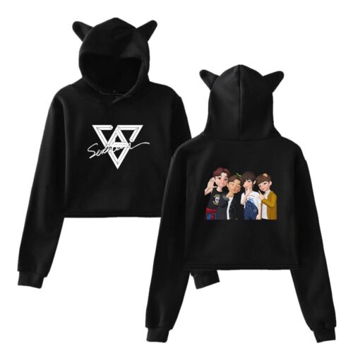 Seventeen Cropped Hoodie #1