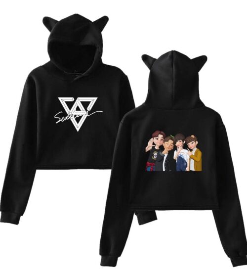 Seventeen Cropped Hoodie #1
