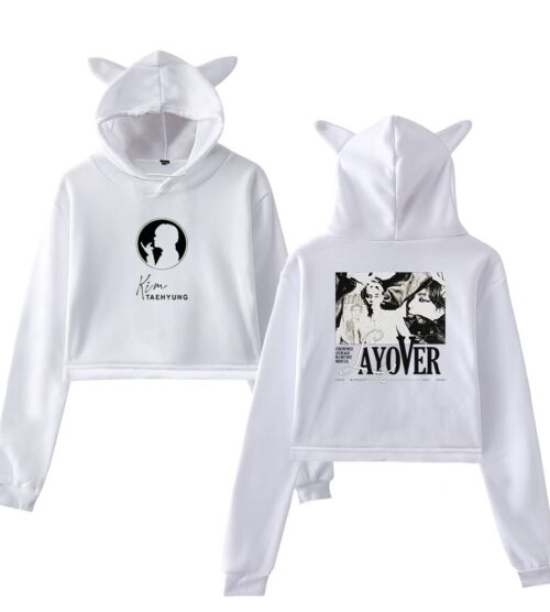 BTS V Cropped Hoodie #4