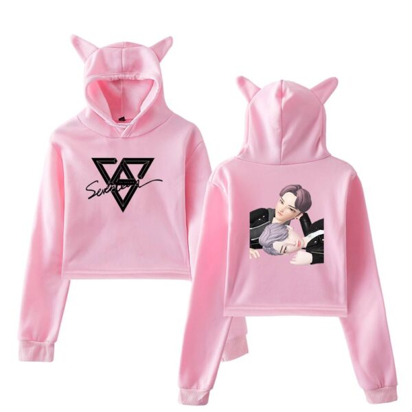 Seventeen Cropped Hoodie #3 - Image 5