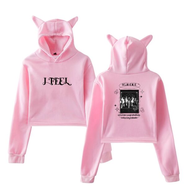 Gidle "I Feel" Cropped Hoodie #3 + Gift - Image 5