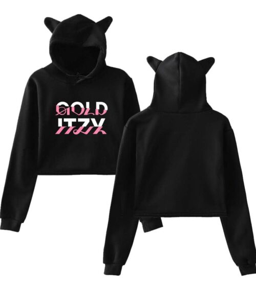Itzy Gold Cropped Hoodie #1 + Gift