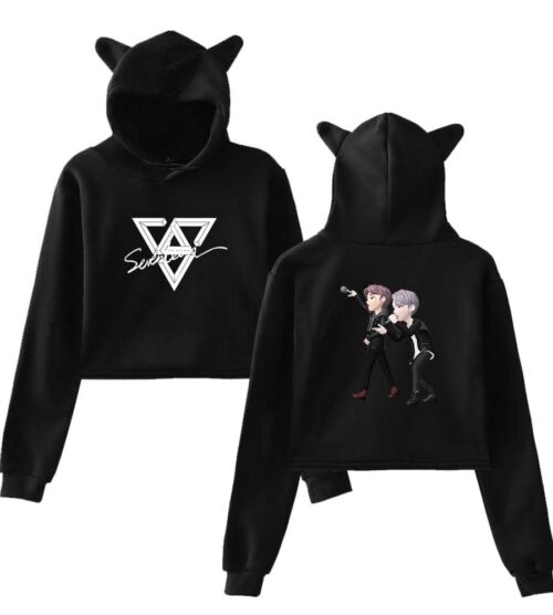 Seventeen Cropped Hoodie #4