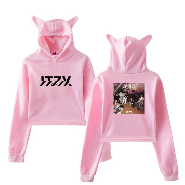Itzy Gold Cropped Hoodie #4 - Image 5