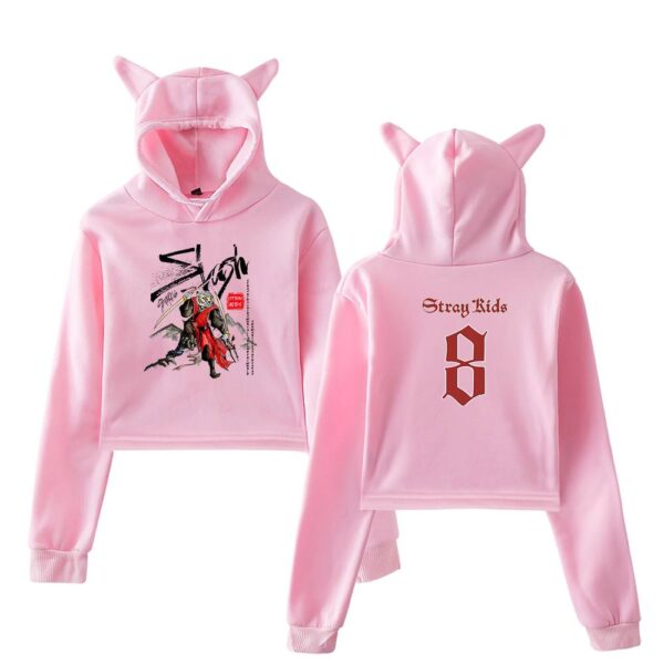 Stray Kids Dominate World Tour Cropped Hoodie #3 - Image 5