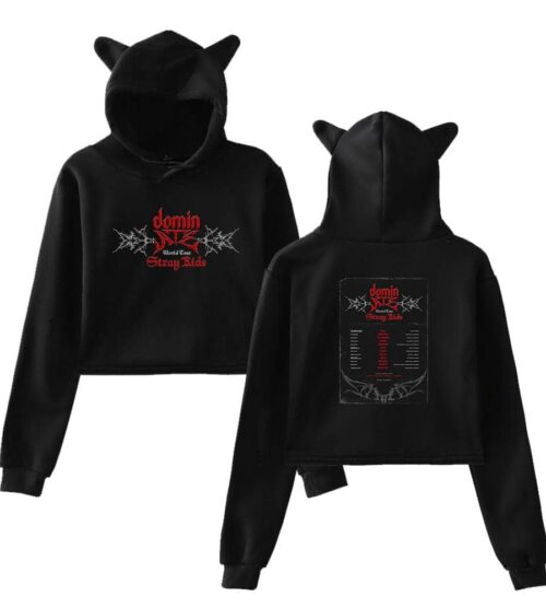 Stray Kids Dominate World Tour Cropped Hoodie #4