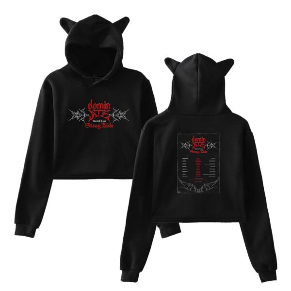 Stray Kids Dominate World Tour Cropped Hoodie #4